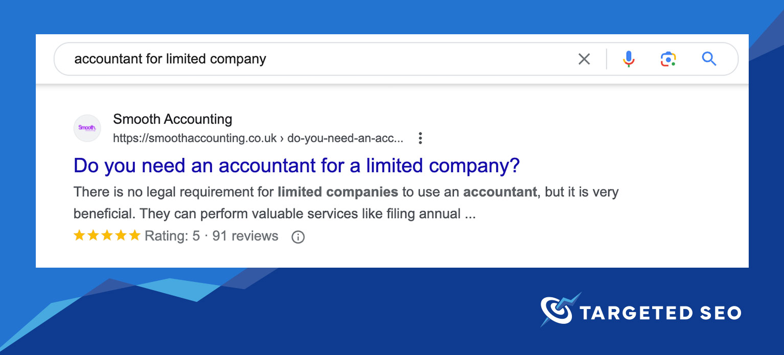 national rankings for accountant in SEO case study
