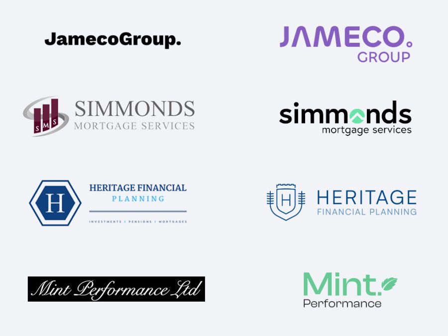 Examples of old and new brands which we have worked on.