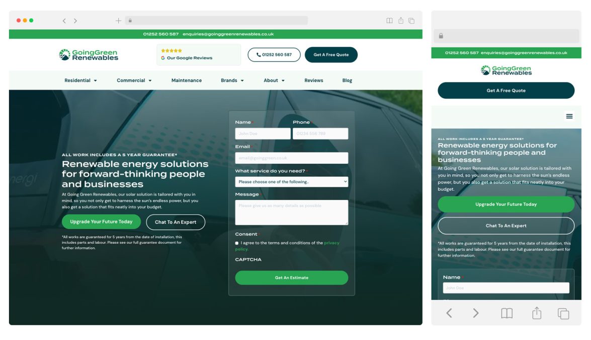 seo for solar panel installation company case study