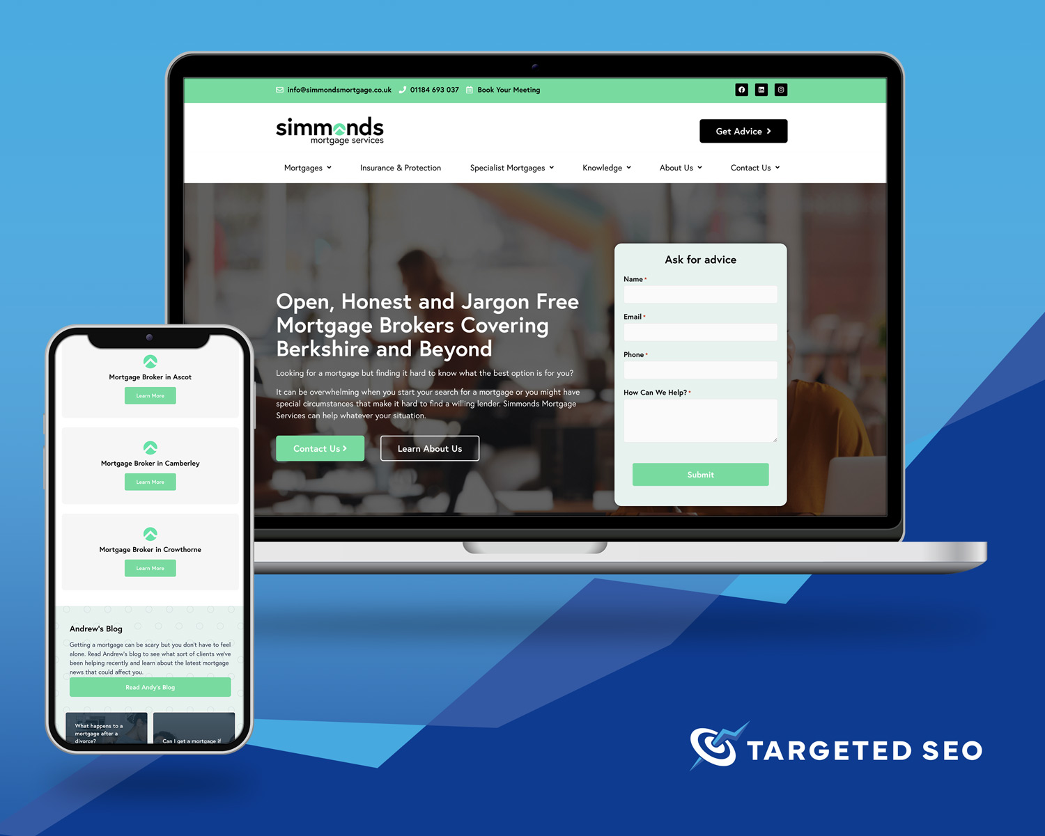 new website and SEO for simmonds mortgage services