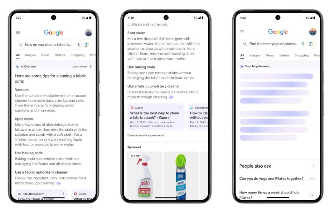 Google AI Overview on mobile