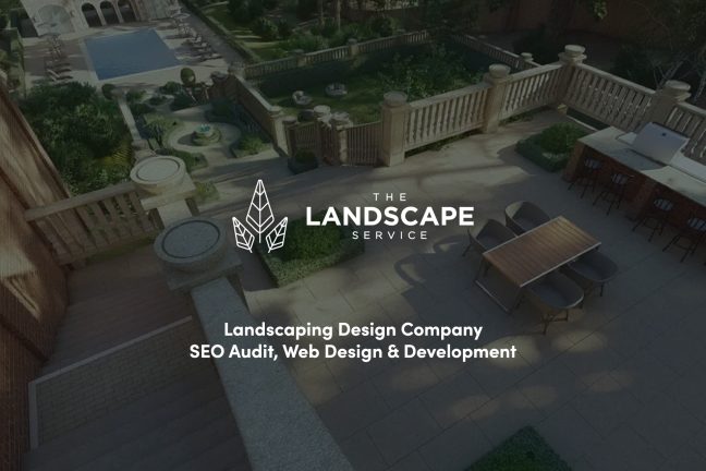 seo website design for the landscape service