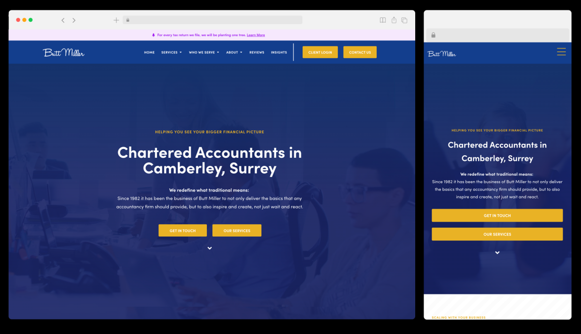 web design for chartered accountants