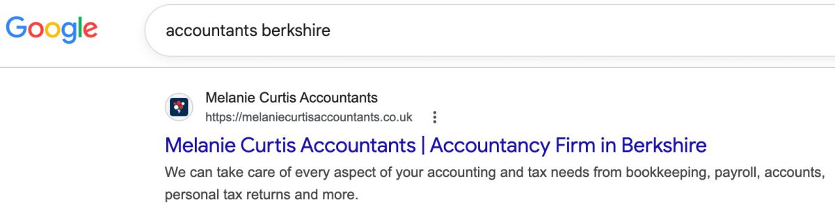 local seo results for chartered accountant