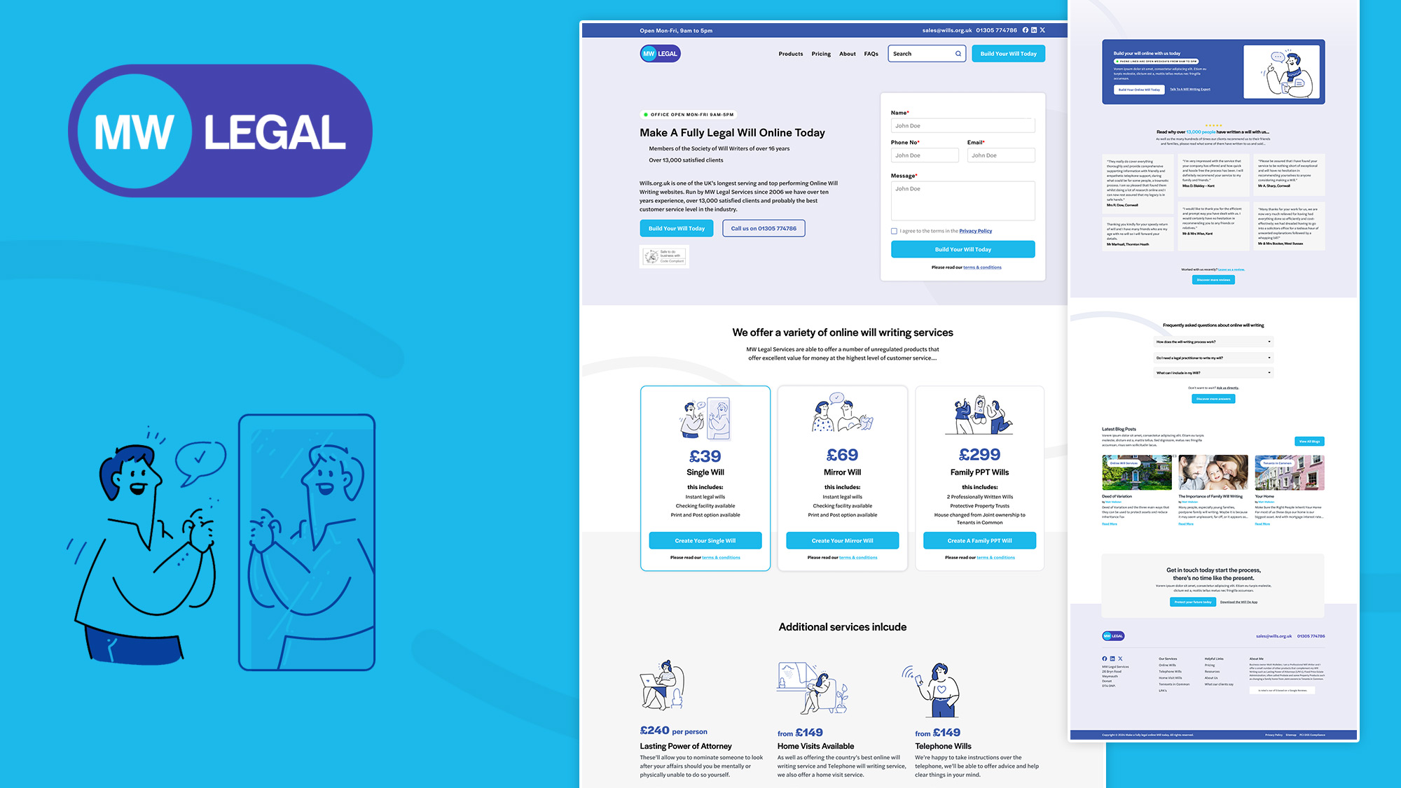 seo website design for online wills company