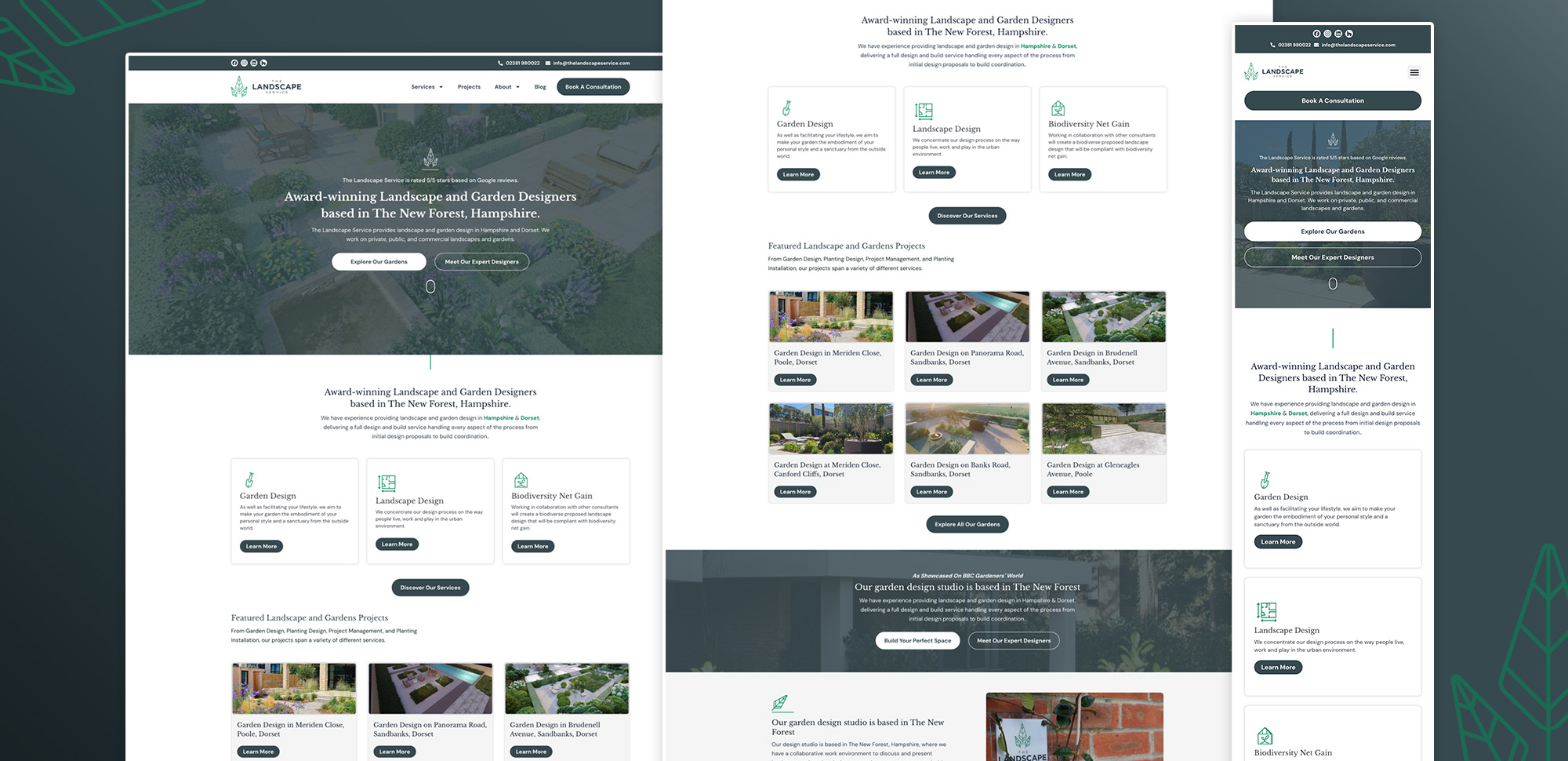 seo website design for landscaping business
